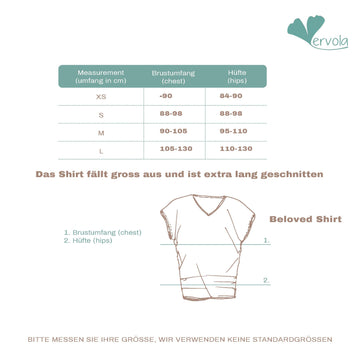 Yoga T-Shirt 'Beloved' gemütlich elegant und kaschierend / vervola GmbH
