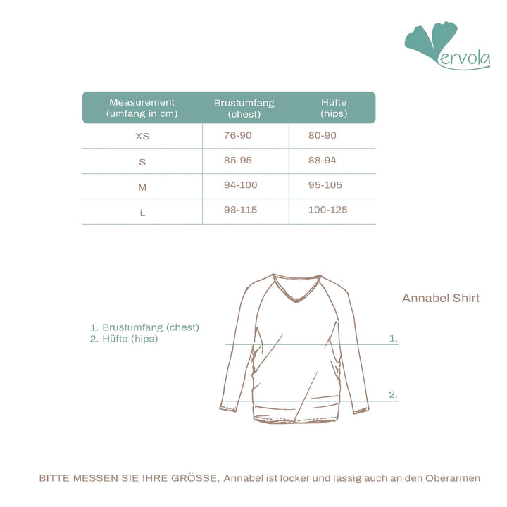 Yoga Langarmshirt 'Annabel' - lässig und sitzt optimal / vervola GmbH